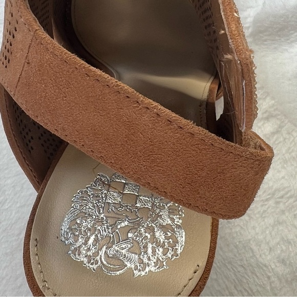 Vince Camuto Leather Detailed Heel Sandals – Dachelle Color Brick Size 9 Medium - Picture 15 of 15